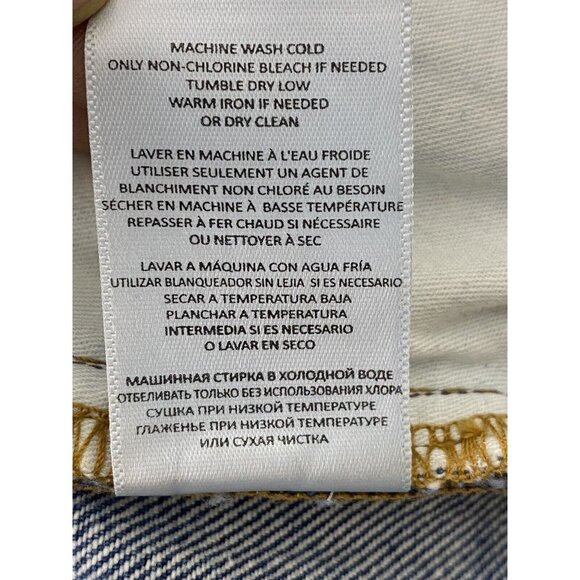 RE/DONE Womens Originals 90's Crop Low Slung Boyfriend in Bleu Mere Size 32 - Picture 7 of 9